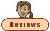 Reviews Button with Mia's face