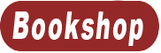 Bookshop Bookstore Button. White text on dark red background