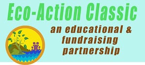 Page header says “Eco-Action Classic“ and shows a golden circle enclosing an image of mountains, ocean waves, a tree and a family against a sunny yellow background, next to the words, “An educational and Fundraising Partnership.”